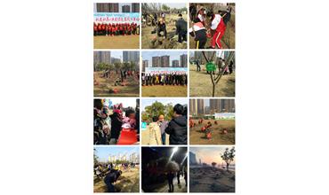 南通分公司與當(dāng)?shù)刂驹刚吖餐瑢?shí)現(xiàn)“同栽一棵樹(shù)，同抹一片綠”的夢(mèng)想